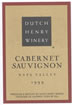 Label for Dutch Henry Winery